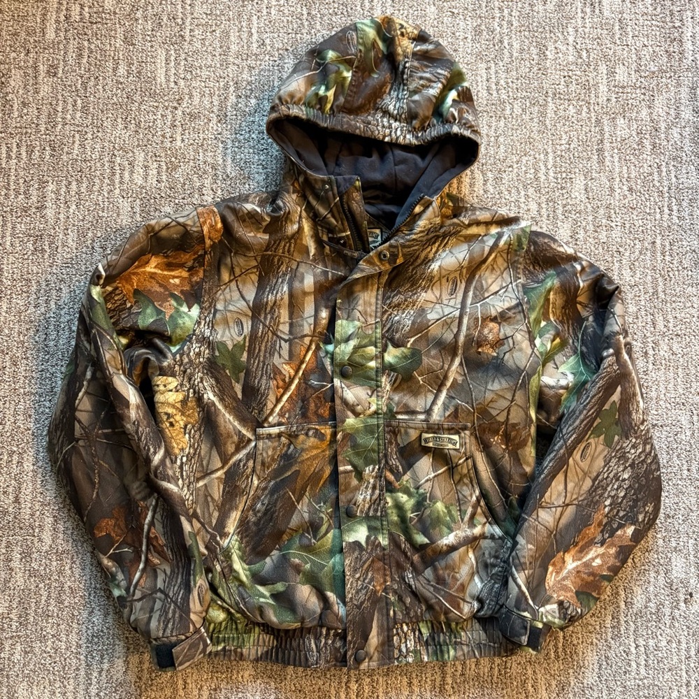 Field & Stream boys XL camouflage hooded coat hunting insulated warm